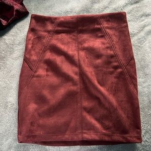 Faux suede skirt